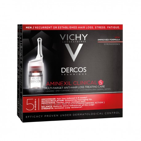 Vichy Dercos Aminexil Clinical 5 Hombre 21 monodosis