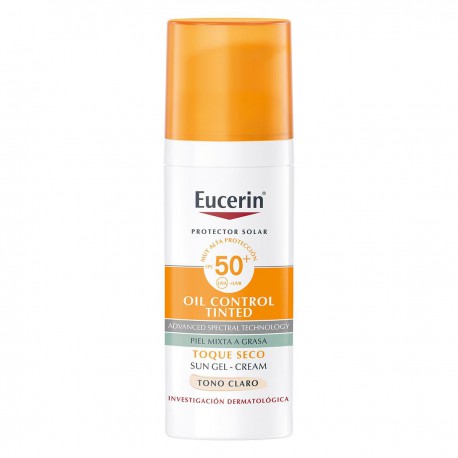 Inscribirse Injusto Contrato Eucerin Sun Gel-Cream Oil Control Dry Touch Tono Claro FPS50+ 50 ml